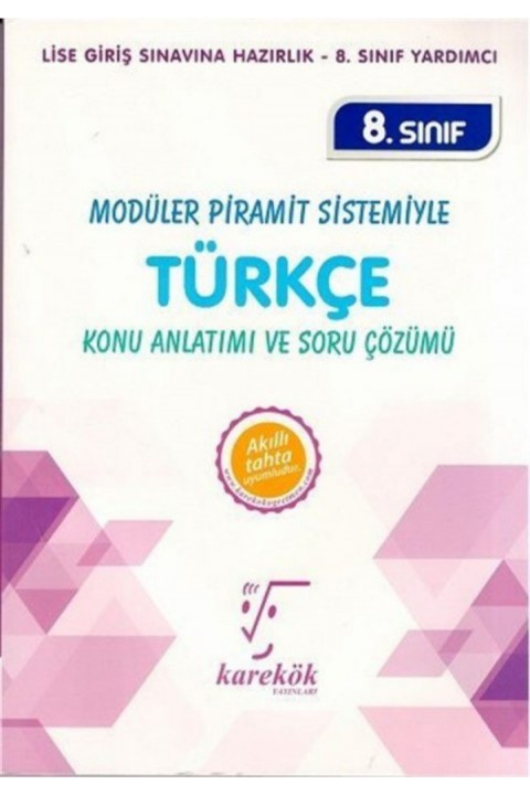 8. Sınıf Modüler Piramit Sistemiyle Türkçe Konu Anlatımı ve Soru Çözümü