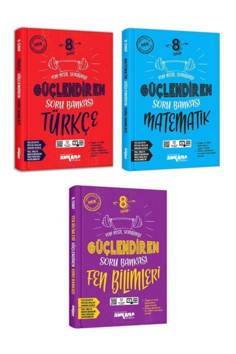 8. Sınıf Türkçe Matematik Fen Bilimleri Güçlendiren 3'lü Set Ankara Yayınları
