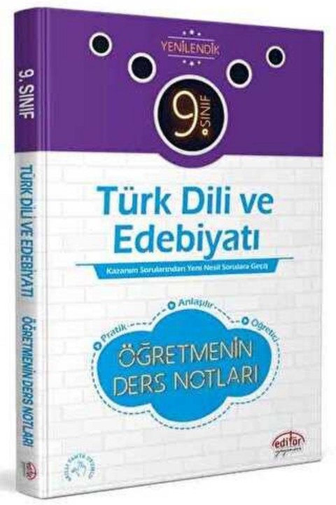 9. Sınıf Türk Dili Edebiyatı Öğretmenin Ders Notları
