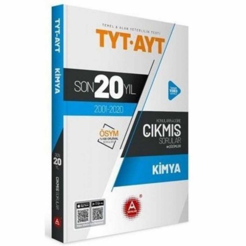 A Yayınları TYT AYT Kimya Son 20 Yıl Konularına Göre Tamamı Çözümlü Çıkmış Sorular