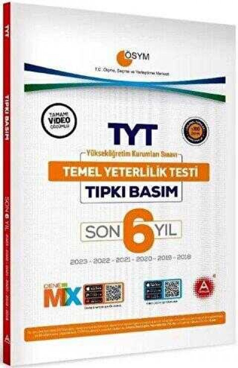 A Yayınları TYT Son 6 Yıl Tıpkı Basım Çıkmış Sorular