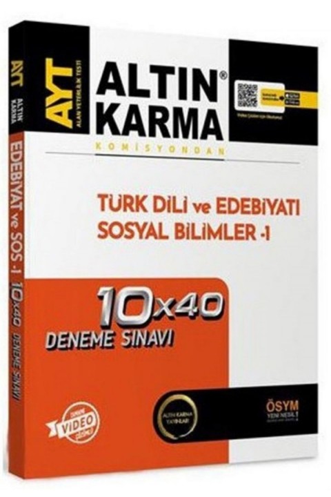 ALTIN KARMA YAYINLARI AYT TÜRK DİLİ VE EDEBİYATI 10X40 DENEME SINAVI