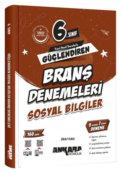ANKARA YAY. 6.SINIF GÜÇLENDİREN SOSYAL BİLGİLER BRANŞ DENEMELERİ 2026
