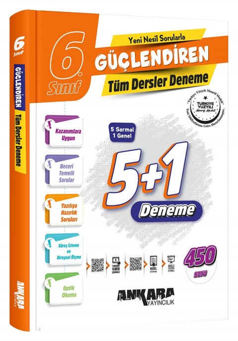 ANKARA YAYINCILIK 6.SINIF GÜÇLENDİREN TÜM DERSLER DENEMELERİ