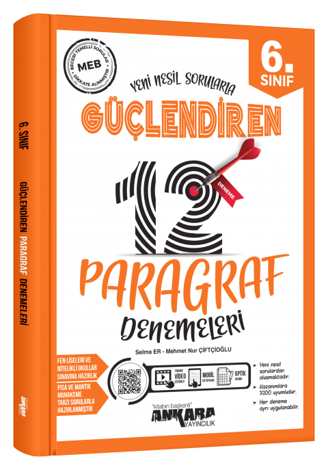 ANKARA YAYINCILIK  6.SINIF PARAGRAF 12 GÜÇLENDİREN DENEME