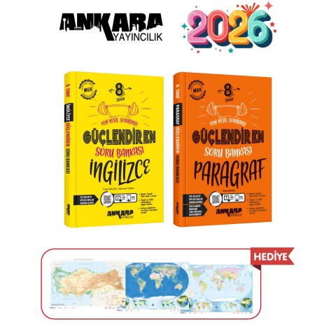 ANKARA YAYINCILIK 8.SINIF GÜÇLENDİREN İNGİLİZCE - PARAGRAF SORU BANKASI SETİ