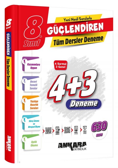 Ankara Yayıncılık 8.Sınıf Güçlendiren Tüm Dersler Denemeleri
