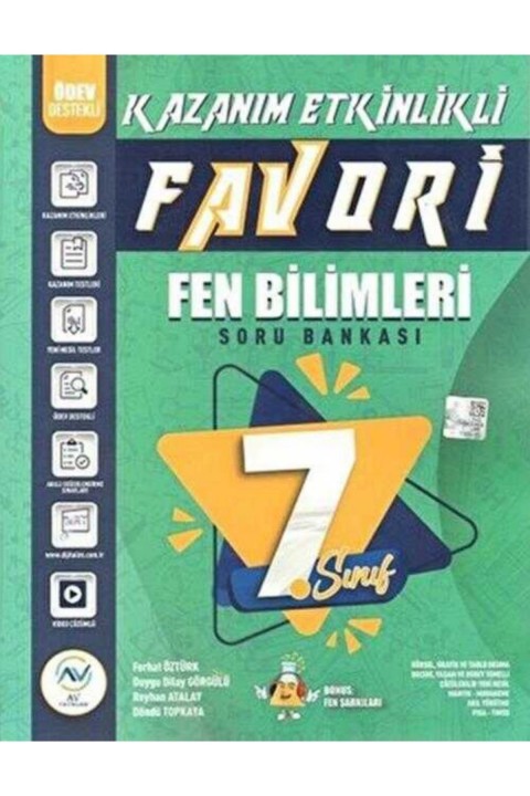 AV Yayınları 7. Sınıf Fen Bilimleri Favori Serisi Kazanım Etkinlikli Soru Bankası