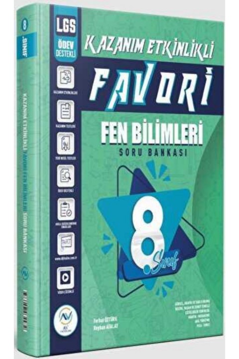 AV Yayınları 8. Sınıf Favori Kazanım Etinlikli Fen Bilimleri Soru Bankası - 2023