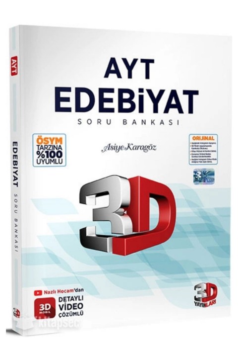 AYT 3D Edebiyat Tamamı Video Çözümlü Soru Bankası 3D Yayınları