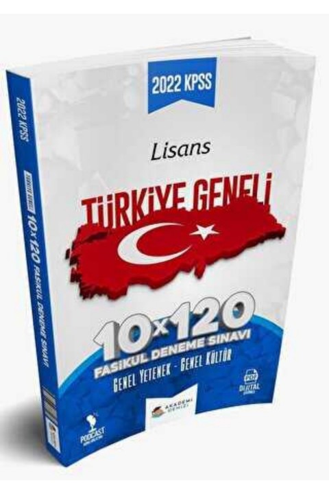 Akademi Denizi Yayıncılık KPSS Lisans Türkiye Geneli 10 x 120 Fasikül Deneme