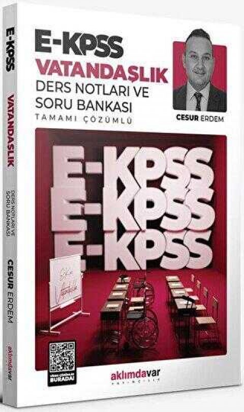 Aklımdavar Yayıncılık 2024 E - KPSS Vatandaşlık Ders Notu ve Soru Bankası Tek Kitap