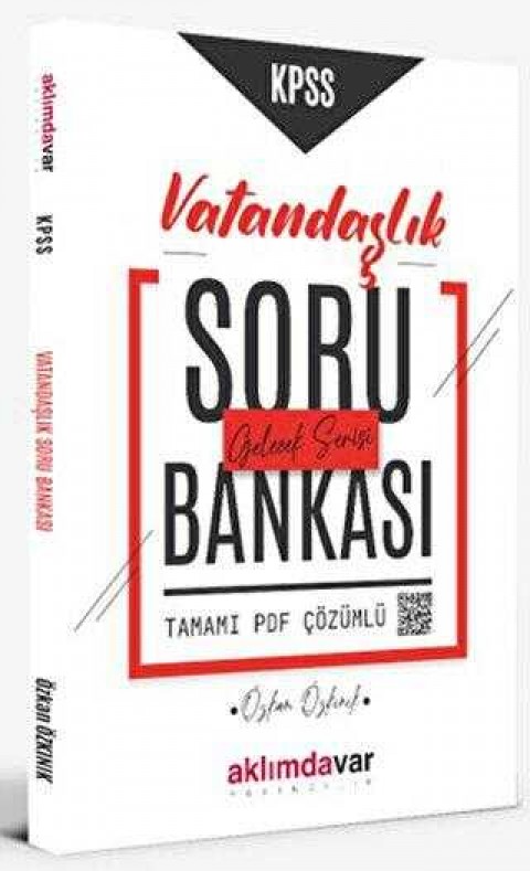 Aklımdavar Yayıncılık KPSS Vatandaşlık Soru Bankası PDF Çözümlü
