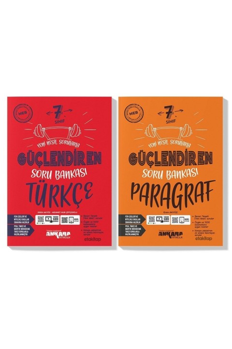 Ankara 7. Sınıf Türkçe Paragraf Güçlendiren Soru Bankası Seti (2 KİTAP)