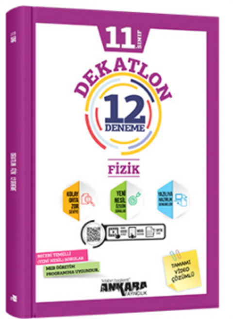Ankara Yayıncılık 11.Sınıf Dekatlon Fizik Denemeleri (12 Adet)