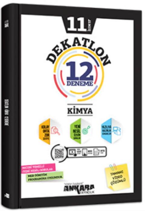 Ankara Yayıncılık 11.Sınıf Dekatlon Kimya Denemeleri (12 Adet)