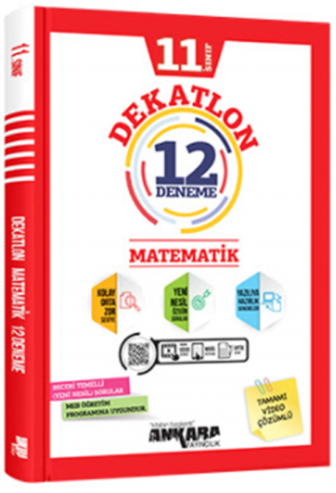 Ankara Yayıncılık 11.Sınıf Dekatlon Matematik Denemeleri (12 Adet)