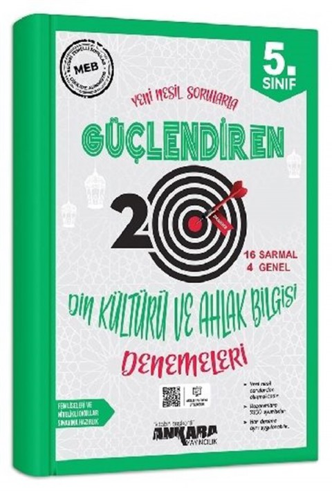 Ankara Yayıncılık 5. Sınıf Güçlendiren Din Kültürü ve Ahlak Bilgisi 20 Deneme Sınavı