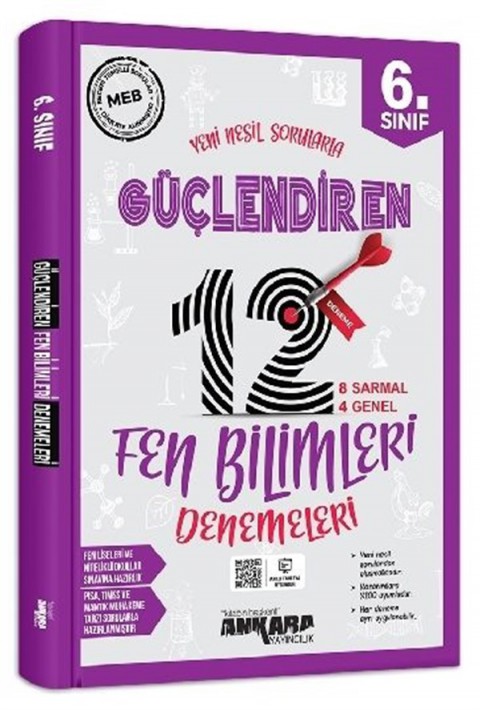 Ankara Yayıncılık 6. Sınıf Güçlendiren Fen Bilimleri 12 Deneme Sınavı