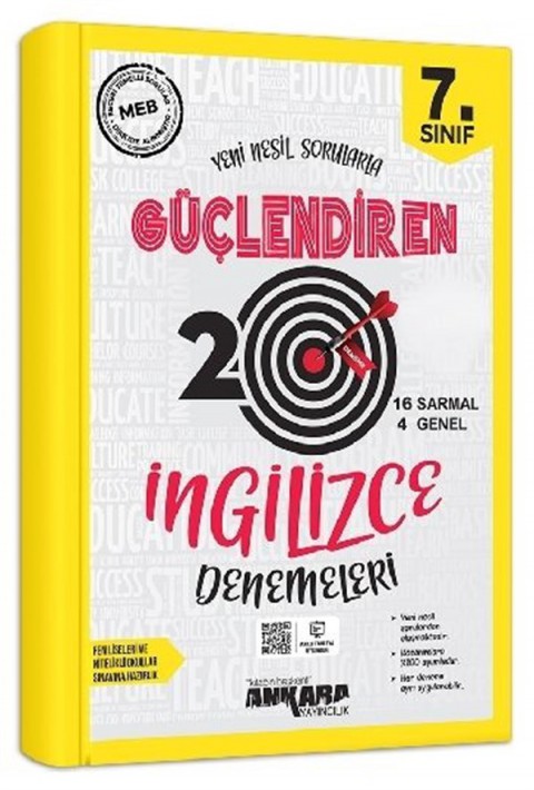Ankara Yayıncılık 7. Sınıf Güçlendiren İngilizce 20 Deneme Sınavı