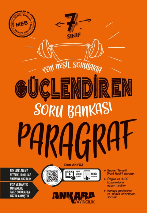 Ankara Yayıncılık 7. Sınıf Güçlendiren Paragraf Soru Bankası