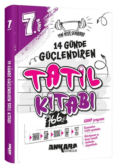 Ankara Yayıncılık 7.Sınıf 14 Günde Güçlendiren Tatil Kitabı
