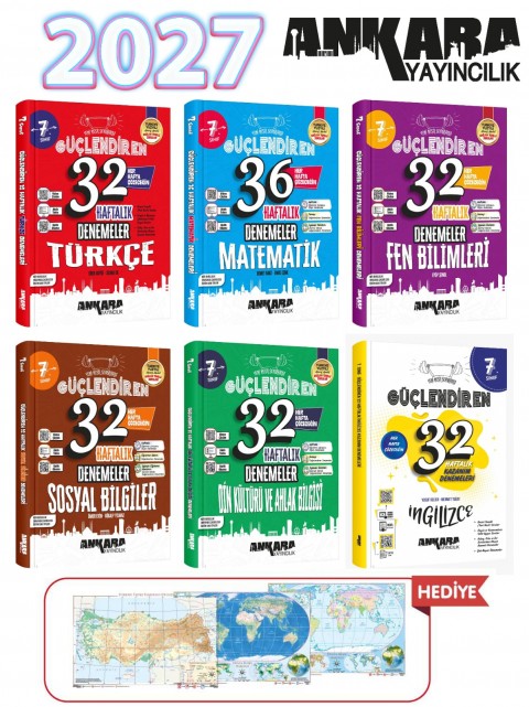 Ankara Yayıncılık 7.Sınıf Güçlendiren 32 Haftalık Denemeleri Seti 2027