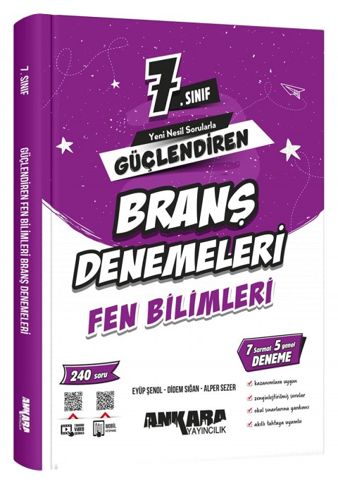 Ankara Yayıncılık 7.Sınıf Güçlendiren Fen Bilimleri Branş Denemeleri