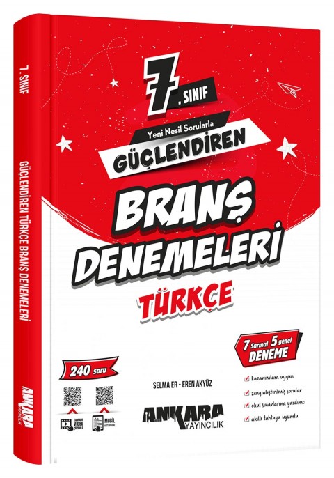 Ankara Yayıncılık 7.Sınıf Güçlendiren Türkçe Branş Denemeleri