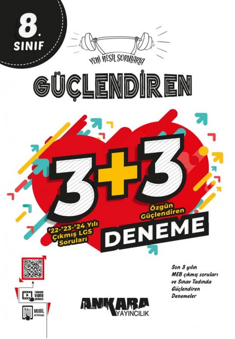 Ankara Yayıncılık 8. Sınıf Çıkmış Sorular Güçlendiren 3+3 Deneme