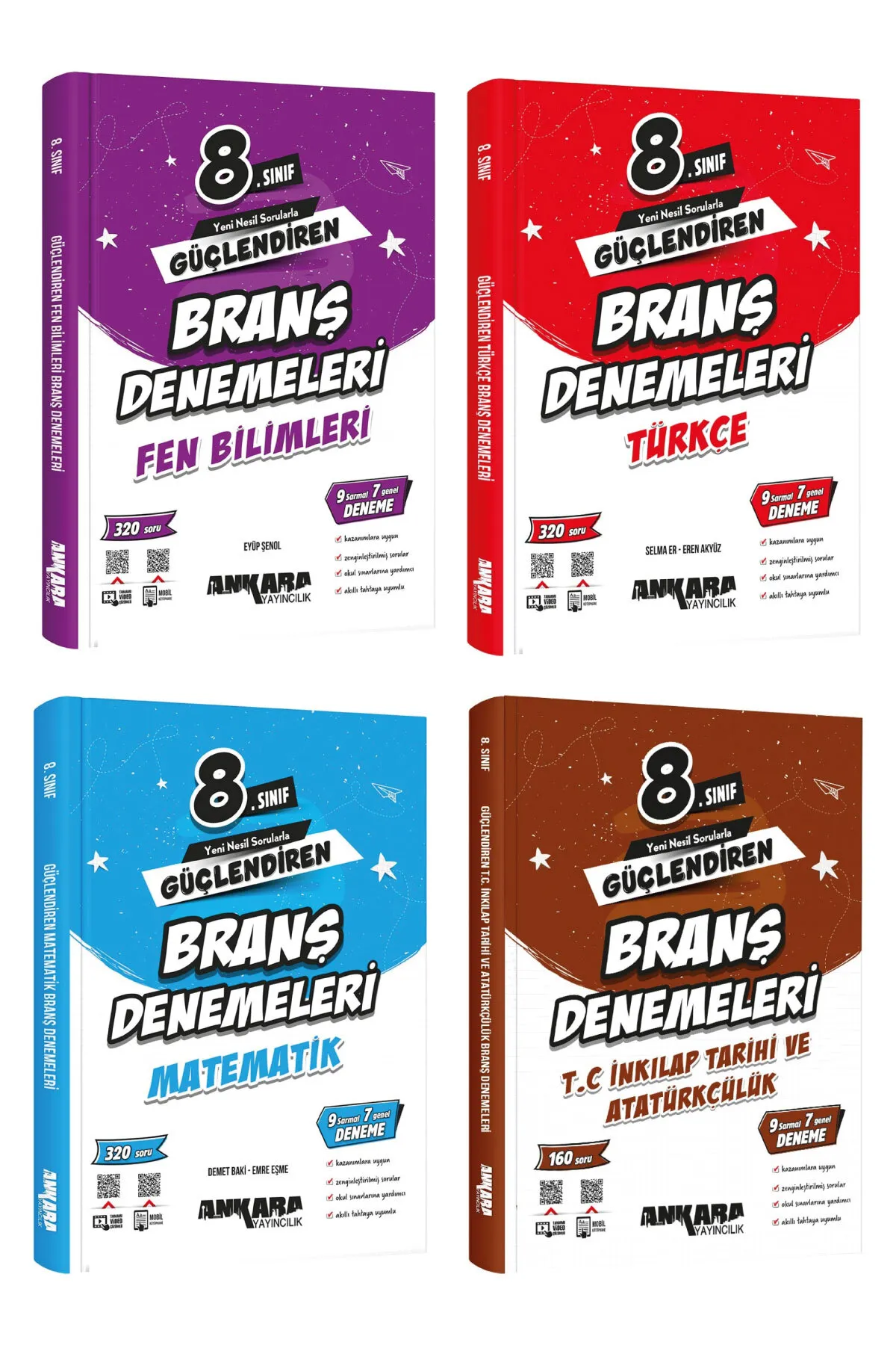 Ankara Yayıncılık 8. Sınıf Güçlendiren Branş Denemeleri Seti