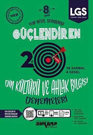 Ankara Yayıncılık 8. Sınıf Güçlendiren Din Kültürü ve Ahlak Bilgisi 20 Deneme