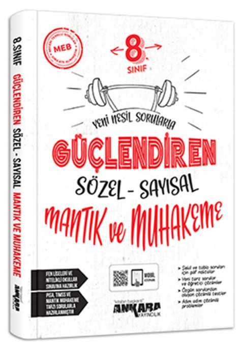 Ankara Yayıncılık 8. Sınıf Sözel Sayısal Mantık Muhakeme Güçlendiren Soru Bankası