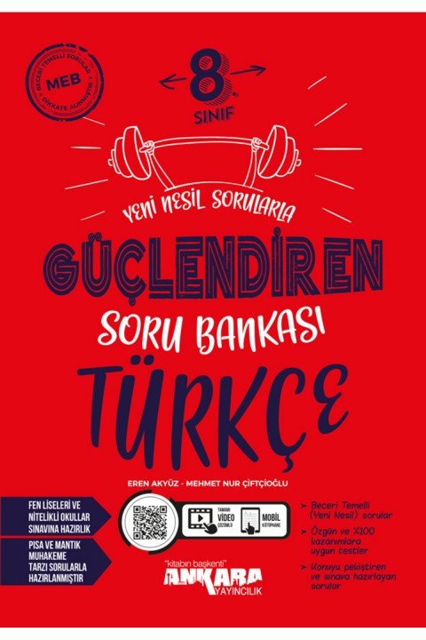 Ankara Yayıncılık 8. Sınıf Türkçe Güçlendiren Soru Bankası 2024-2025 Güncel Baskı