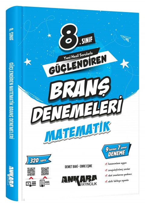 Ankara Yayıncılık 8.Sınıf Güçlendiren Matematik Branş Denemeleri