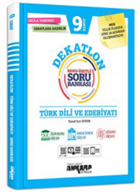 Ankara Yayıncılık 9. Sınıf Dekatlon Türk Dili Ve  Edebiyatı Konu Özetli Soru Bankası