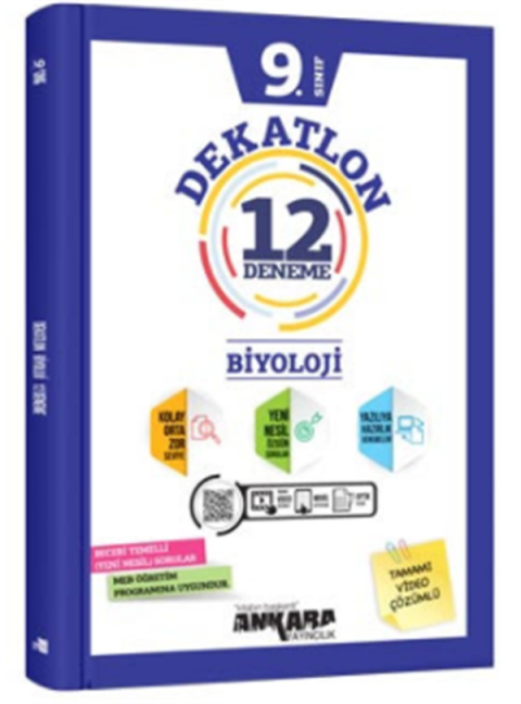 Ankara Yayıncılık 9.Sınıf Biyoloji Dekatlon Denemeleri (12 Adet)