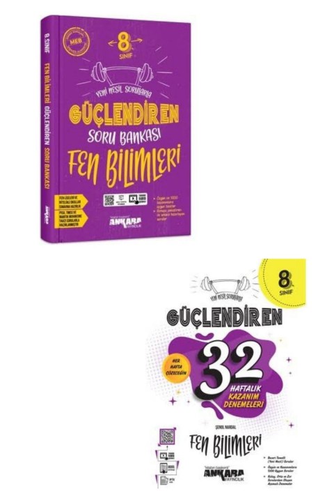 Ankara Yayıncılık ANKARA YAYINLARI 8. SINIF GÜÇLENDİREN FEN BİLİMLERİ SORU BANKASI - 32 HAFTA DENEME - Fiyatı, Yorumları
