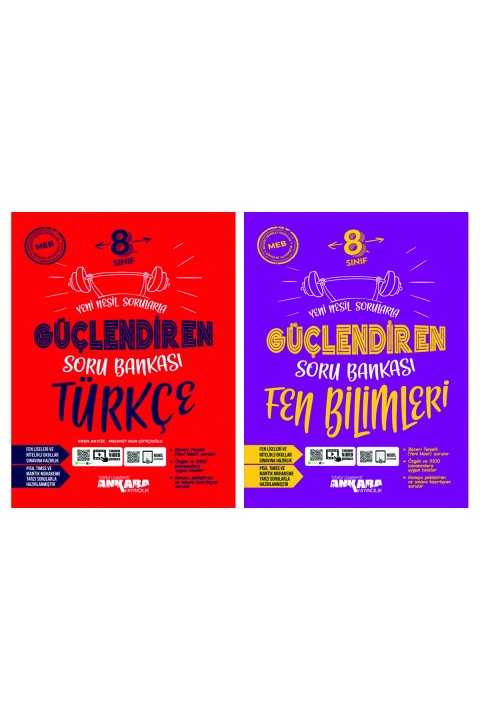 Ankara Yayıncılık Ankara Yayınları 8. Sınıf Güçlendiren Türkçe + Fen Bilimleri Soru Bankası Seti