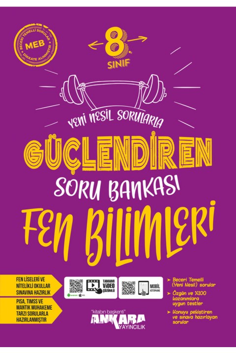 Ankara Yayıncılık Ankara Yayınları 8. Sınıf Güçlendiren Türkçe + Fen Bilimleri Soru Bankası Seti