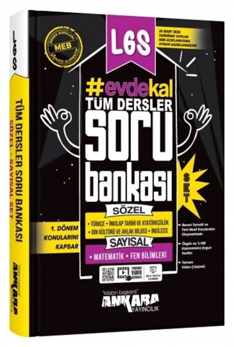 Ankara Yayıncılık LGS 1. Dönem Evde Kal Sayısal Sözel Soru Bankası Seti