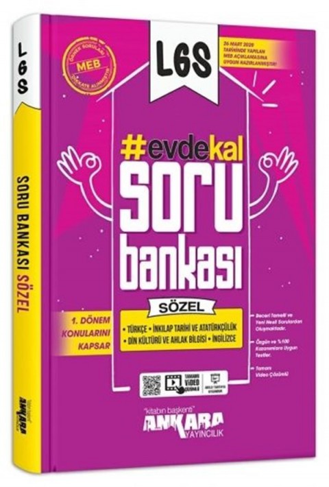 Ankara Yayıncılık LGS 1. Dönem Evde Kal Sözel Soru Bankası