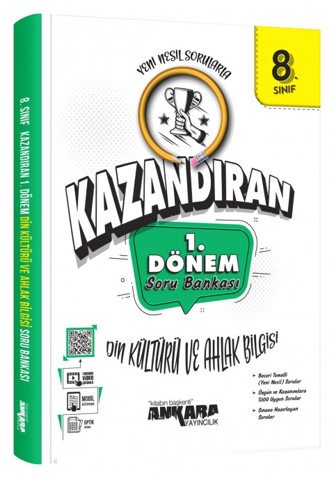 Ankara Yayıncılık LGS Kazandıran 8.Sınıf 1.Dönem Din Kültürü ve Ahlak Bilgisi Soru Bankası