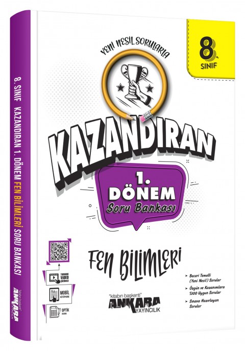 Ankara Yayıncılık LGS Kazandıran 8.Sınıf 1.Dönem Fen Bilimleri Soru Bankası