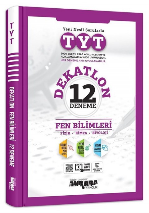 Ankara Yayıncılık TYT Dekatlon Fen Bilimleri 12 Deneme Sınavı
