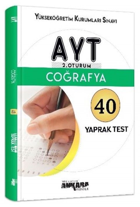 Ankara Yayıncılık YKS AYT 2. Oturum Coğrafya 40 Yaprak Test