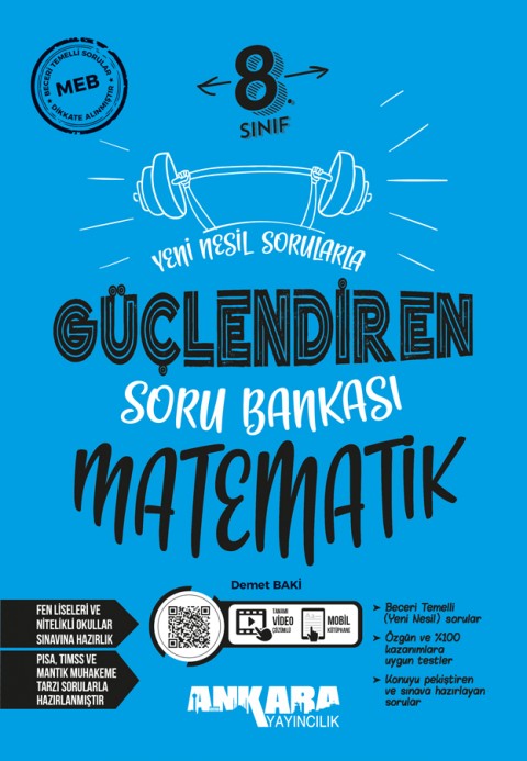 Ankara Yayıncılık8. Sınıf 2025 Matematik Güçlendiren Soru Bankası