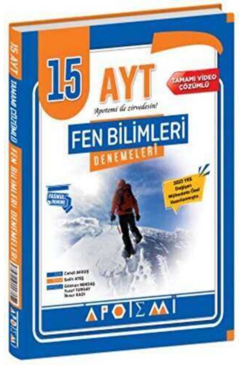 Apotemi Yayınları AYT Fen Bilimleri 15 li Deneme Özel Bask