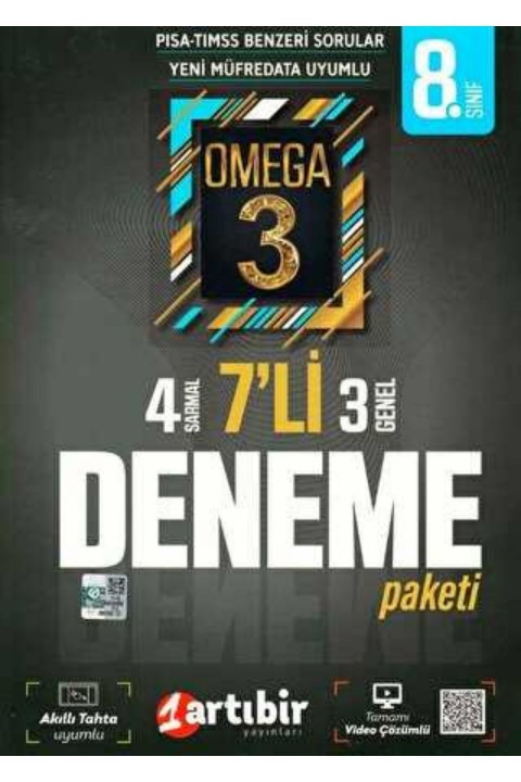 Artı Bir Yayınları 8. Sınıf Omega 3 7`li Deneme Paketi
