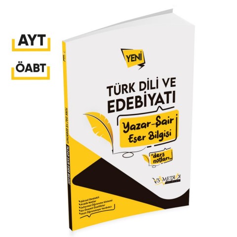 Asimetrik Yayınları 2025 AYT Türk Dili ve Edebiyatı Yazar Şair Eser Bilgisi Pratik Ders Notları